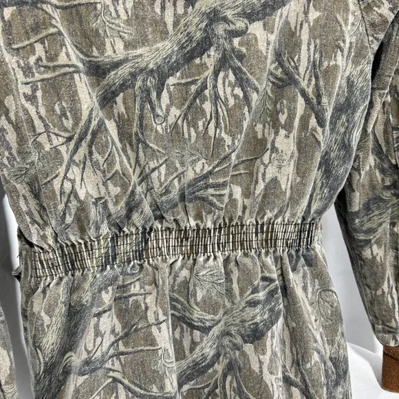 Vintage Mossy Oak Treestand Pocket Jacket Camo Small USA Made Waistband Rare**